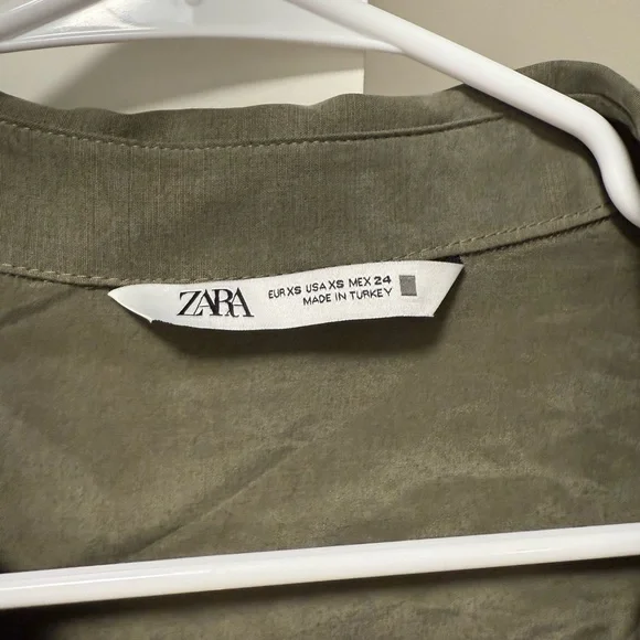 Zara Flowy Crop Top in Green - Picture 5 of 8